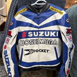 Suzuki Yoshimura motorcycle jacket blue and white